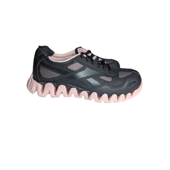Reebok Work Women's Size 9.5 Zig Pulse Composite Toe Work Shoes Black/Pink RB321 - Picture 1 of 5